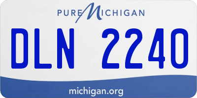 MI license plate DLN2240