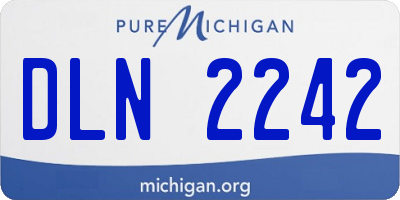 MI license plate DLN2242