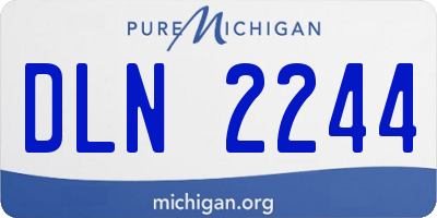 MI license plate DLN2244
