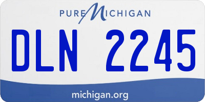 MI license plate DLN2245