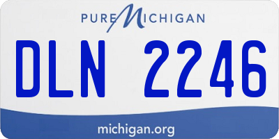 MI license plate DLN2246