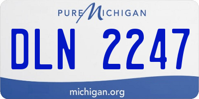 MI license plate DLN2247