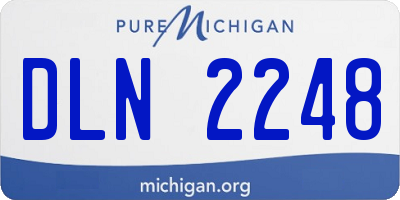 MI license plate DLN2248