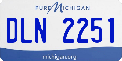 MI license plate DLN2251