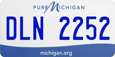 MI license plate DLN2252