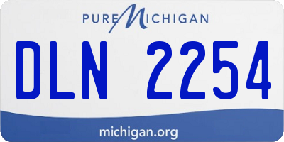 MI license plate DLN2254