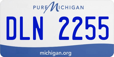MI license plate DLN2255