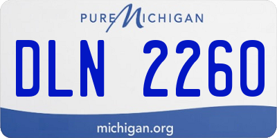 MI license plate DLN2260