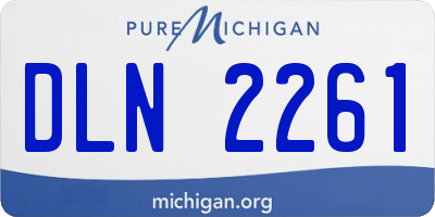 MI license plate DLN2261