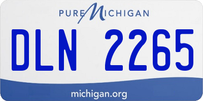 MI license plate DLN2265