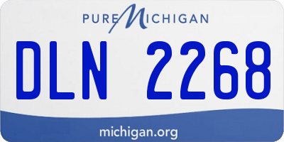 MI license plate DLN2268