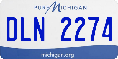 MI license plate DLN2274