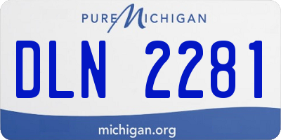 MI license plate DLN2281