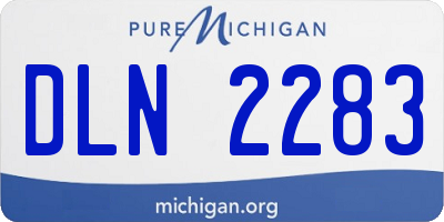MI license plate DLN2283