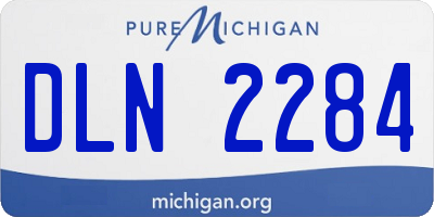 MI license plate DLN2284