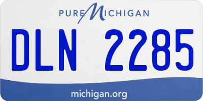 MI license plate DLN2285