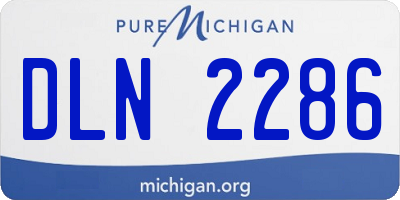 MI license plate DLN2286