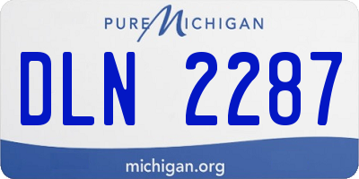 MI license plate DLN2287