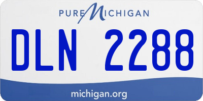 MI license plate DLN2288