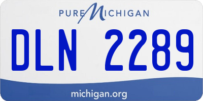 MI license plate DLN2289