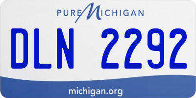 MI license plate DLN2292