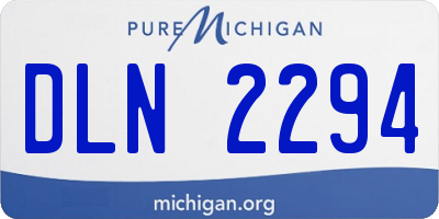 MI license plate DLN2294