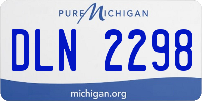 MI license plate DLN2298