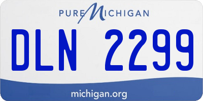 MI license plate DLN2299