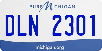 MI license plate DLN2301