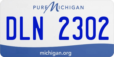 MI license plate DLN2302