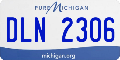 MI license plate DLN2306