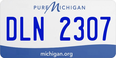 MI license plate DLN2307