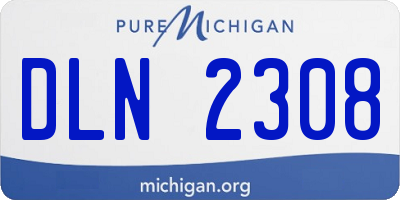 MI license plate DLN2308