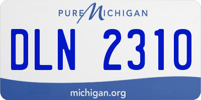 MI license plate DLN2310