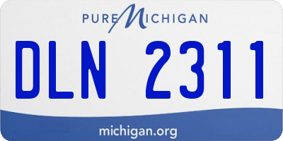 MI license plate DLN2311