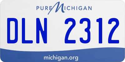 MI license plate DLN2312