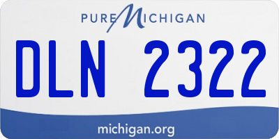 MI license plate DLN2322