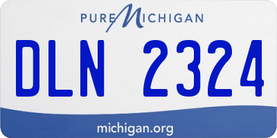 MI license plate DLN2324