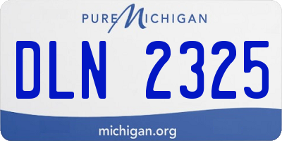 MI license plate DLN2325