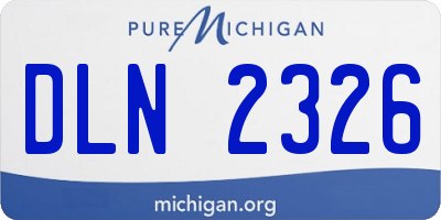 MI license plate DLN2326