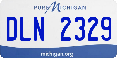 MI license plate DLN2329