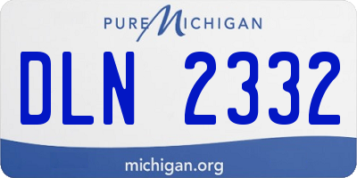 MI license plate DLN2332