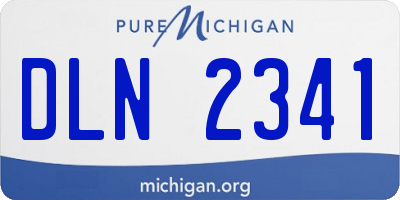 MI license plate DLN2341