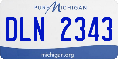 MI license plate DLN2343