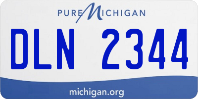 MI license plate DLN2344