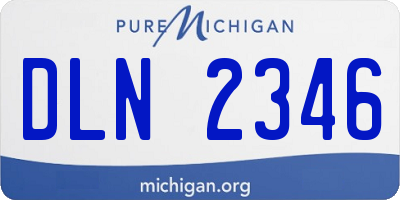 MI license plate DLN2346