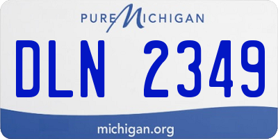 MI license plate DLN2349