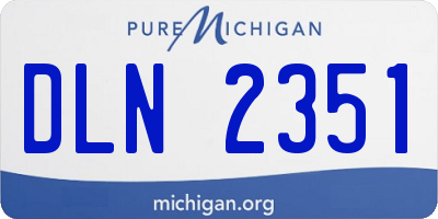 MI license plate DLN2351