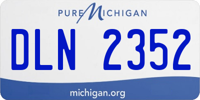 MI license plate DLN2352