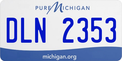 MI license plate DLN2353